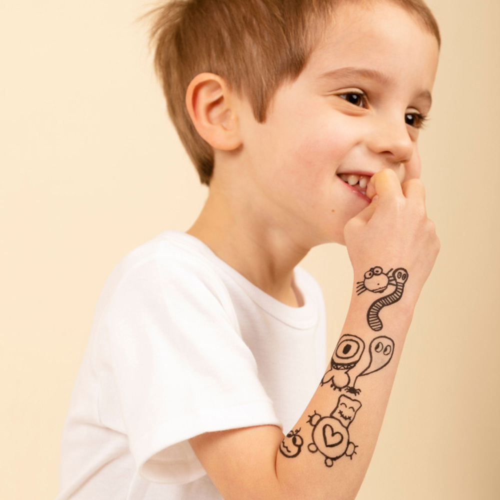 Feutre de tatouage temporaire - tattoo pen - noir - pour enfant - Nailmatic